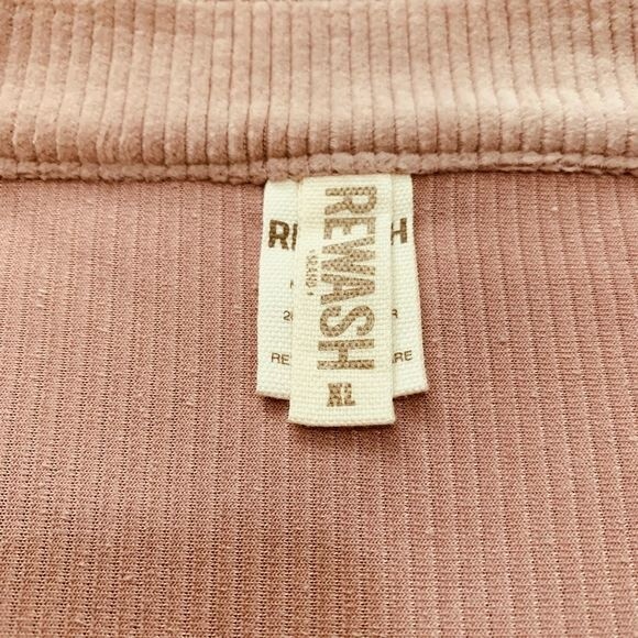 Rewash dusty pink rose ribbed skirt with front buttons size XL - Picture 6 of 8